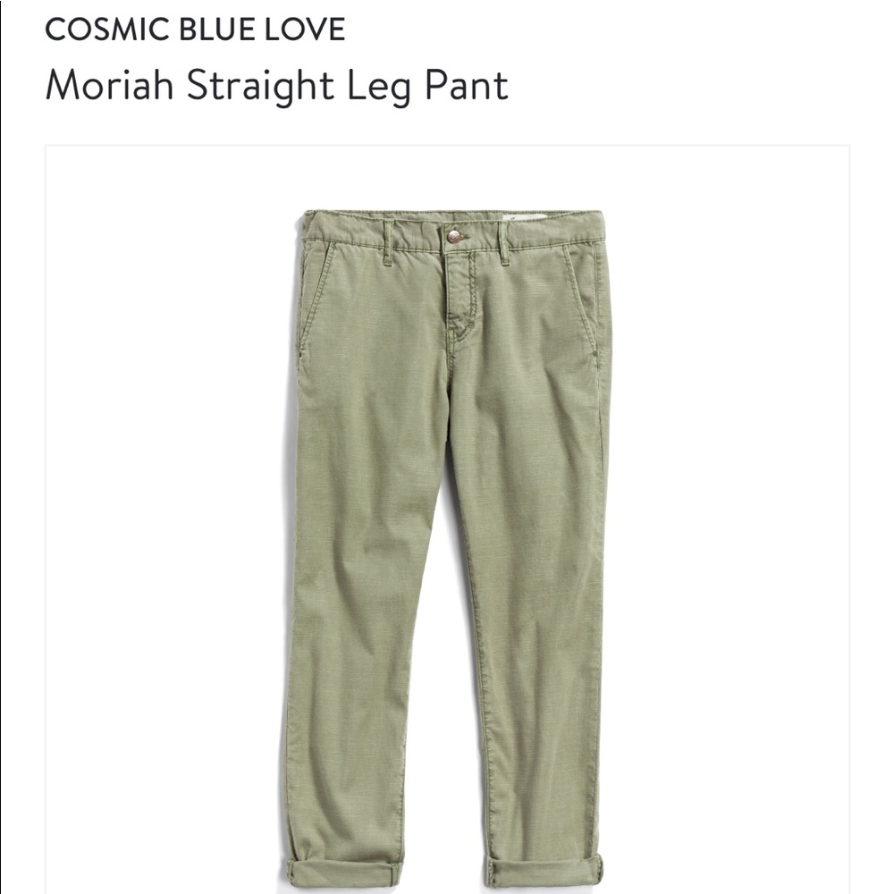 Cosmic Blue Love Olive pants
